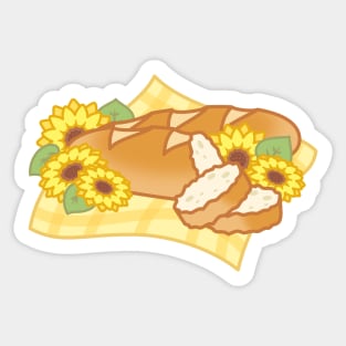 Sunflower Baguette Breads for Picnic Sticker